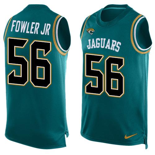 Nike Jaguars #56 Dante Fowler Jr Teal Green Team Color Men's Stitched NFL Limited Tank Top Jersey - Click Image to Close